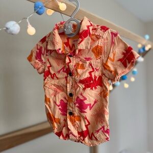 Cat & Jack Button Up Shirt Frogs